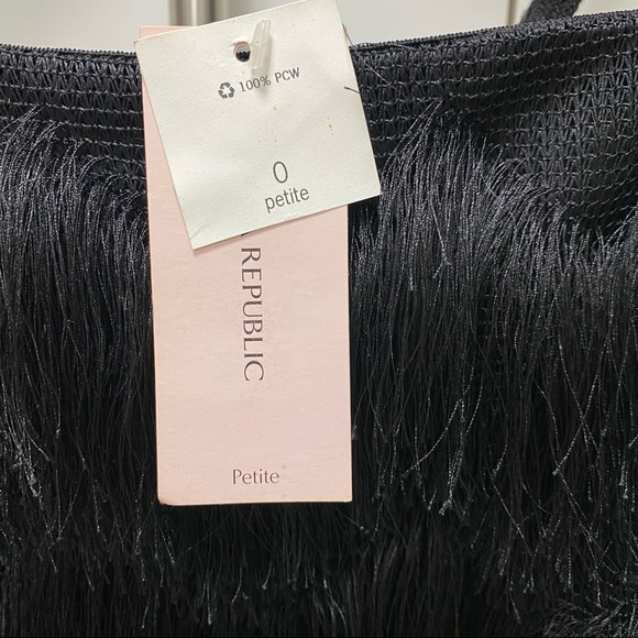 NWT Banana Republic Dress Strapless (or with straps) Fringe 0P - Picture 2 of 10